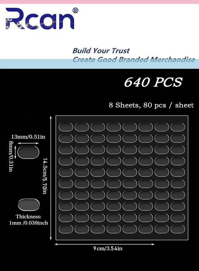 Rcan 640 PCS Transparent Adhesive Dots, Double Sided Sticky Tack - Double Sided Adhesive Pads, Strong and Traceless Adhesive Stick Dots for Poster, Photos, Office & Home，Festival Party Decorations, Office & Car - Image 5