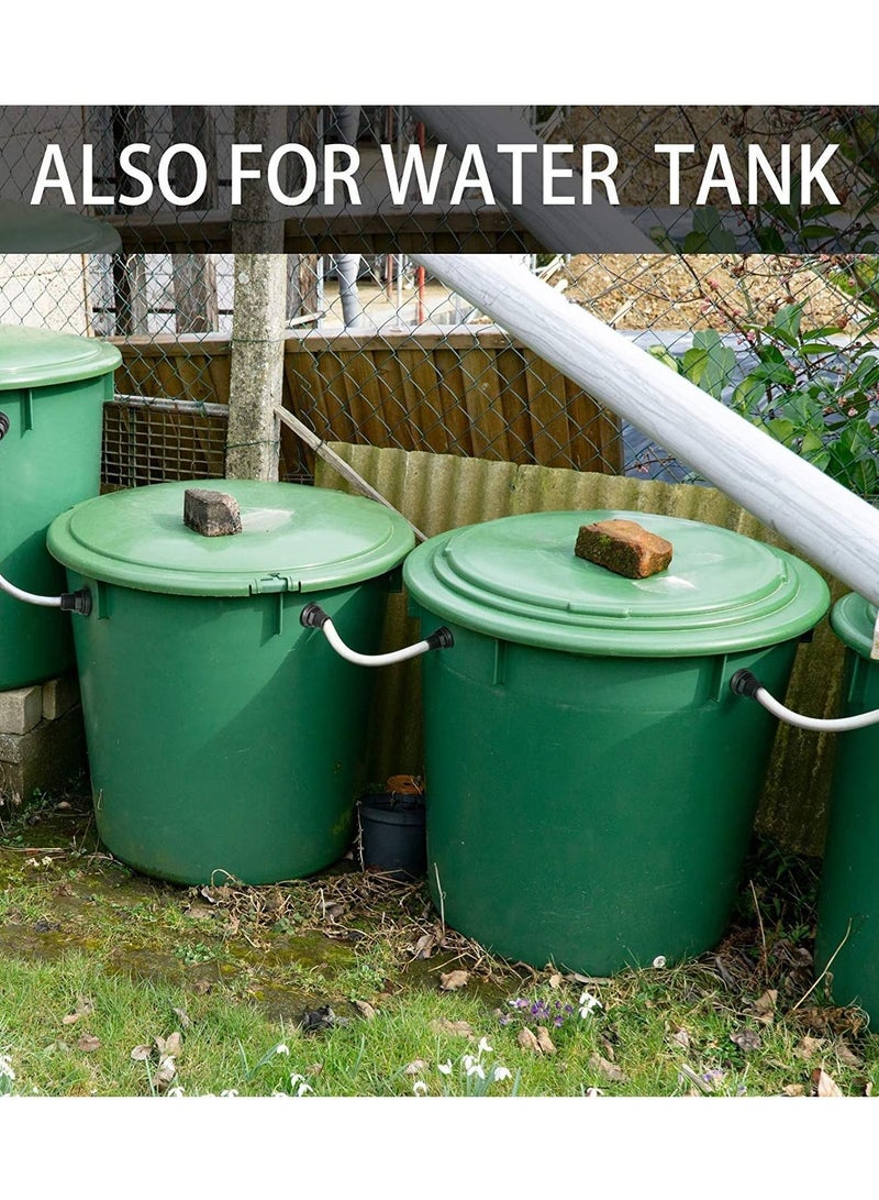 PVC Bulkhead Fitting Dual Thread Tank Connector, 4 Pieces Fish Rain Bucket Fittings, 3/4 Male 1/2 Female (Black) - Image 5