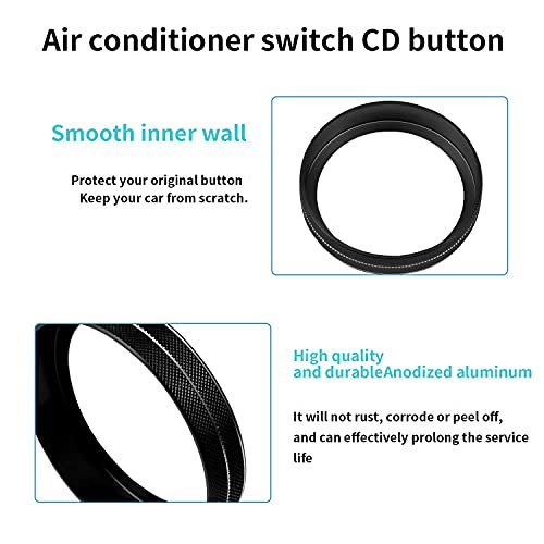 Bentolin Knob Cover for F150 AC Climate Control Switch/Trailer/4WD/VOL/Tune Button Interior Center Console Trim Accessories Compatible with Ford F150 XLT 2016 2017 2018 2019 (Black 6 Pcs) - Image 4