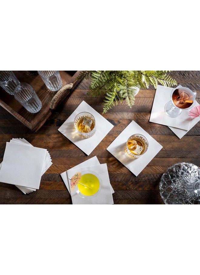 BloominGoods - BloominGoods Disposable Linen-Feel Dessert and Beverage Napkins - Made In USA, Soft and absorbant cocktail Paper Napkins For Bar, Restaurant, Café, wedding Or Parties (200-Pack) - Image 1