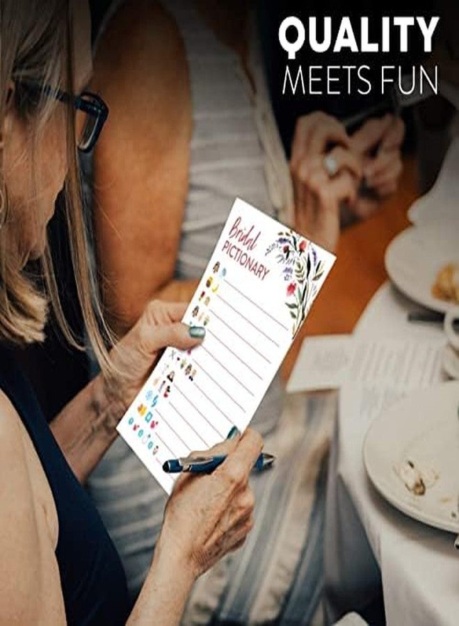 فافو ألعاب حفل توديع العزوبية بطابع الزهور - مجموعة من 6 قطع (50 بطاقة لكل مجموعة) مع وشاح للعروس و25 خاتم خطوبة فضي مرصع بالألماس قابل للتعديل، بالإضافة إلى نباتات خضراء. - Image 5