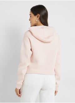 GUESS Logo Detail Hooded Sweatshirt  - Image 2