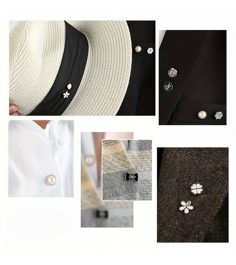 Reusable 36 Pcs Invisible Button Set No Sew Snap Fasteners for Shirts Cardigans Cute Multi Purpose - Image 1
