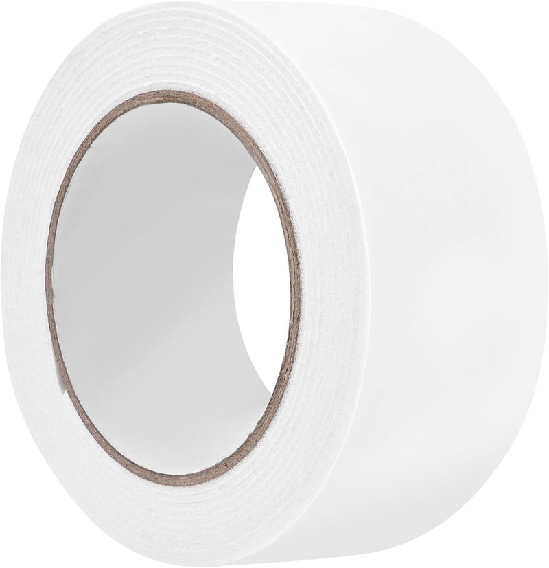 ToLanbbt Double Sided Foam Tape 2In x 10FT, Mounting Tape Heavy Duty, Strong Adhesive Weatherproof Seal Strips for DIY Craft Picture Poster, Car & Gap Filling Mountings, Home Office Decor (White) - Image 1