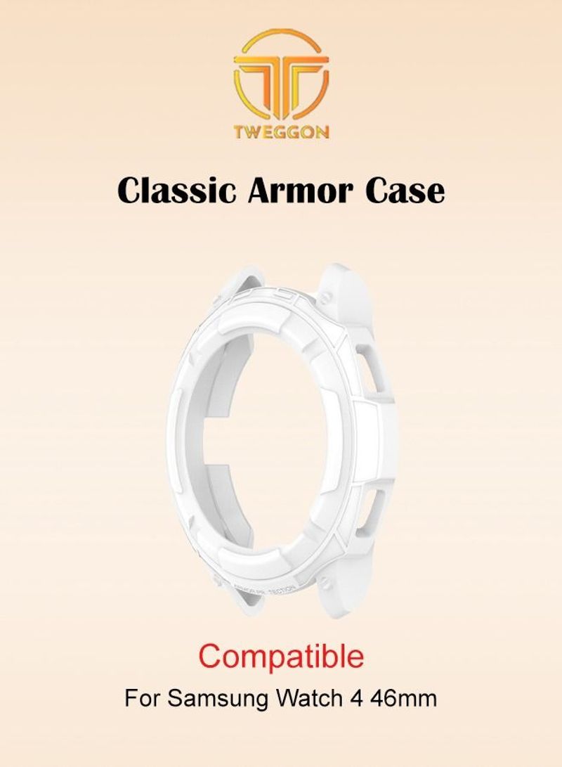 TWEGGON Protective Case Cover for Samsung Galaxy Watch 4 Classic 46mm White  - Image 1