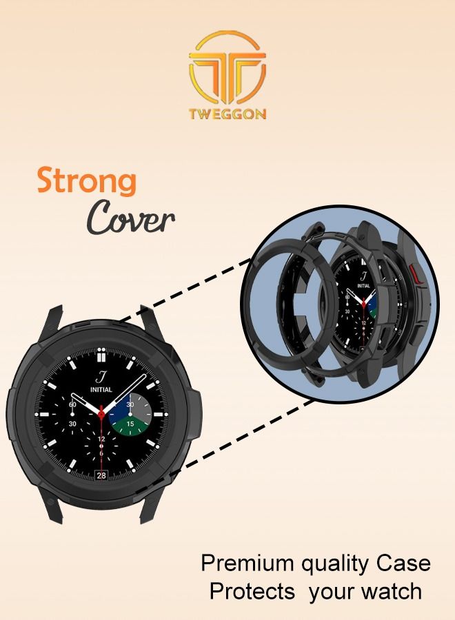 TWEGGON Protective Case Cover for Samsung Galaxy Watch 4 Classic 46mm White  - Image 3
