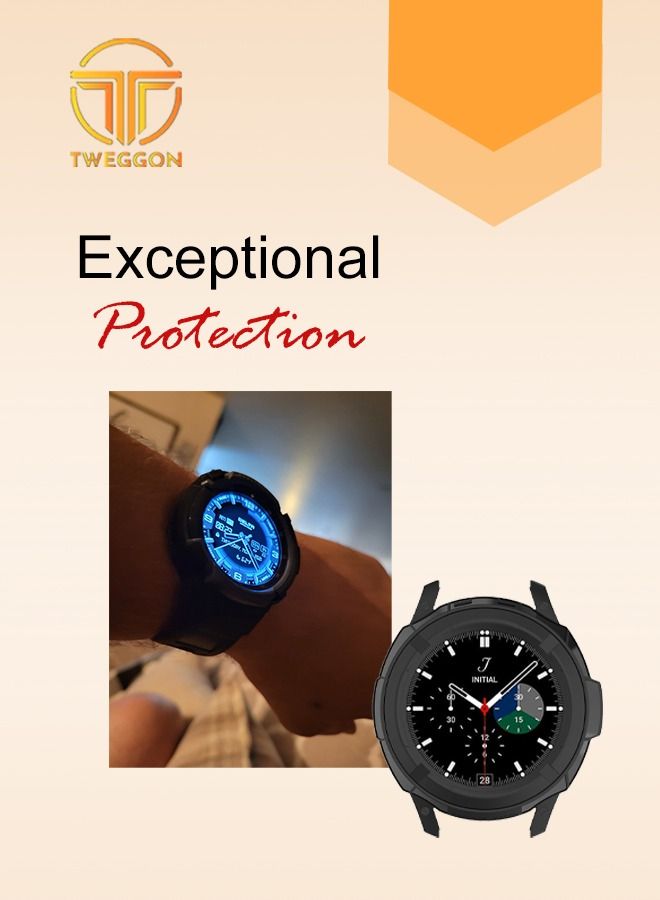 TWEGGON Protective Case Cover for Samsung Galaxy Watch 4 Classic 46mm White  - Image 5
