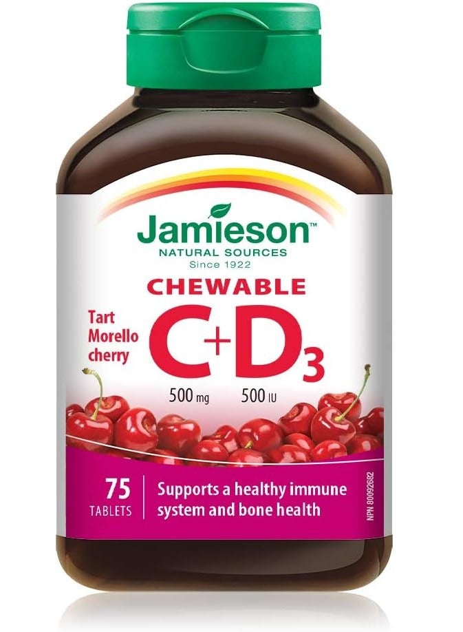 Jamieson Vitamin C + D Chewable, 75 tabs' for ASIN 'B00CP7Q59Q - Image 1