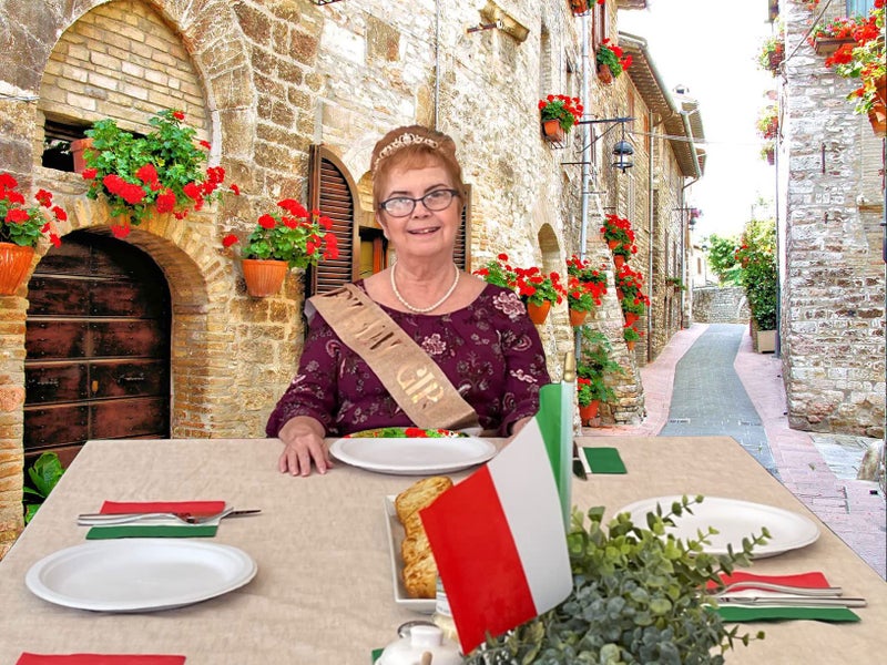 FHZON Italy Travel Photography Backdrop 7x5ft Famous European Street Buildings Wedding Photo Background Spring Flowers Stone Path Girls Studio Photo Potrait Background FH1348 - Image 2