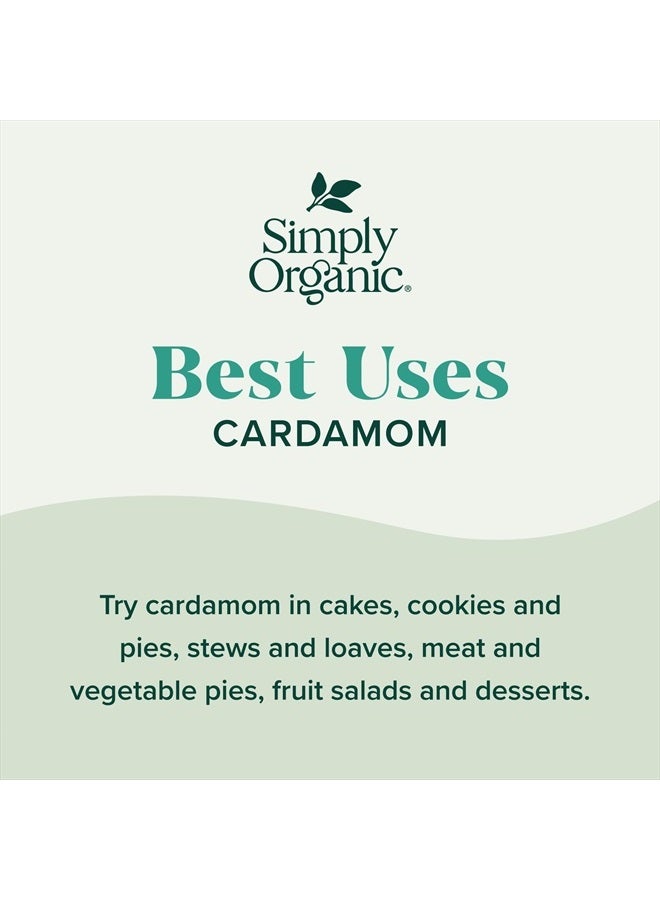 Simply Organic Cardamom, 2.82 Ounce, Certified Organic & Kosher, Aromatic, Subtly Spicy-Sweet, No ETO, Non Irradiated - Image 2