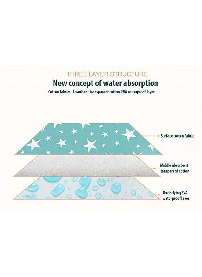 Syga Baby Waterproof Dry Sheet Washable Reusable Bed Protector (Blue Star Medium50 X 70 Cm)  - Image 5