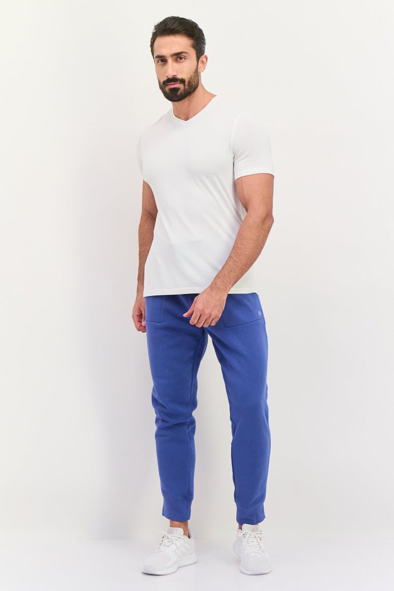 Gaiam Men Slim Fit Brand Logo Training Sweatpants, Blue - Image 4