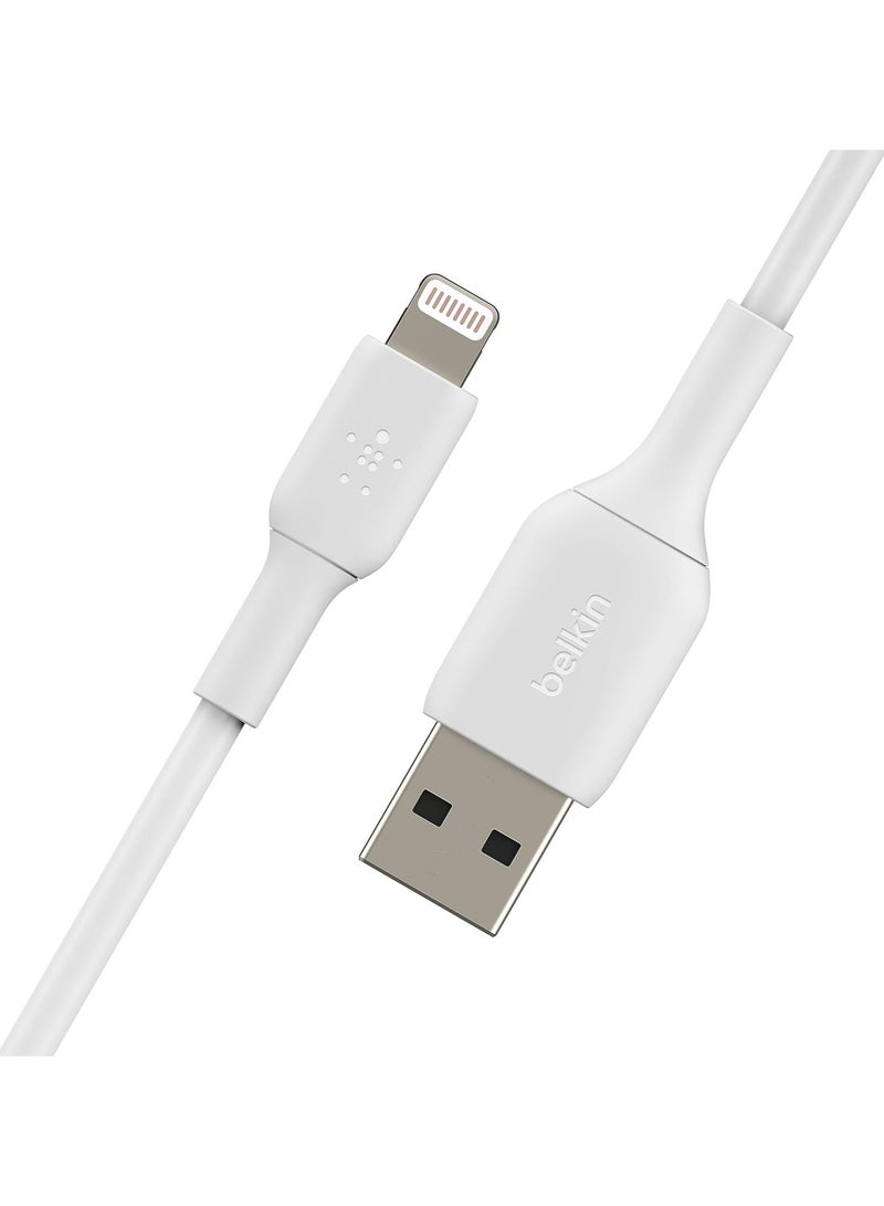Belking Belkin lightning cable (boost charge lightning to usb cable for iphone, ipad, airpods) mfi-certified iphone charging cable (white, 3m) - Image 3