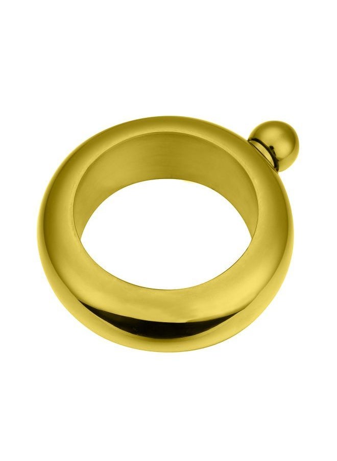 NIBEMINENT - Stainless Steel Bangle Wine Pot Gold 12x12x4cm - Image 1