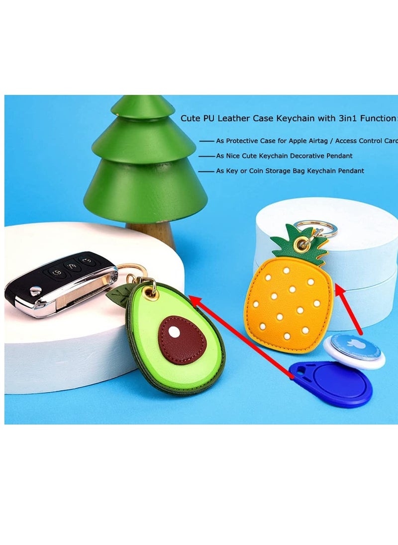 Generic - 2 Pack 3 in 1 Protective Case Compatible with Huawei Tag / Tile Pro 2022 Mate Apple AirTag / Access Card Keychain Tracker Cover Key Ring for Bag / Suitcase, for Airtags Accessories - Image 1