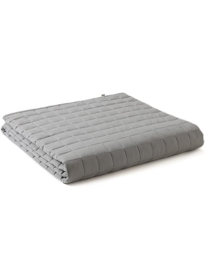YnM YnM Exclusive Weighted Blanket Soothing Cotton Smallest Compartments with Glass Beads Bed Blanket for One Person of 110lbs Ideal for TwinFull Bed 48x72 Inches 12 Pounds Light Grey  - Image 2
