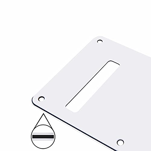 Yootones 4Pcs Yootones Guitar Back Plate Compatible with Fender USA/Mexican Standard Stratocaster Modern Strat Style (3Ply White) - Image 5