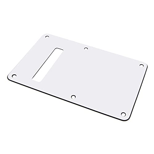 Yootones 4Pcs Yootones Guitar Back Plate Compatible with Fender USA/Mexican Standard Stratocaster Modern Strat Style (3Ply White) - Image 3