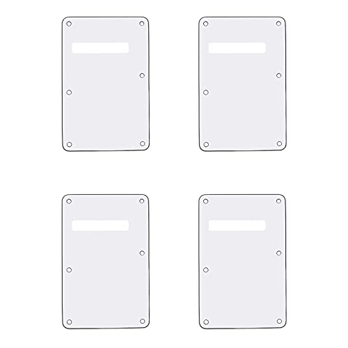 Yootones 4Pcs Yootones Guitar Back Plate Compatible with Fender USA/Mexican Standard Stratocaster Modern Strat Style (3Ply White) - Image 1