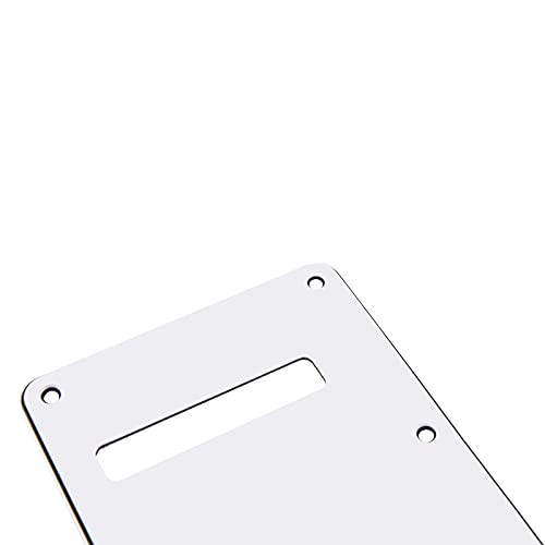 Yootones 4Pcs Yootones Guitar Back Plate Compatible with Fender USA/Mexican Standard Stratocaster Modern Strat Style (3Ply White) - Image 4
