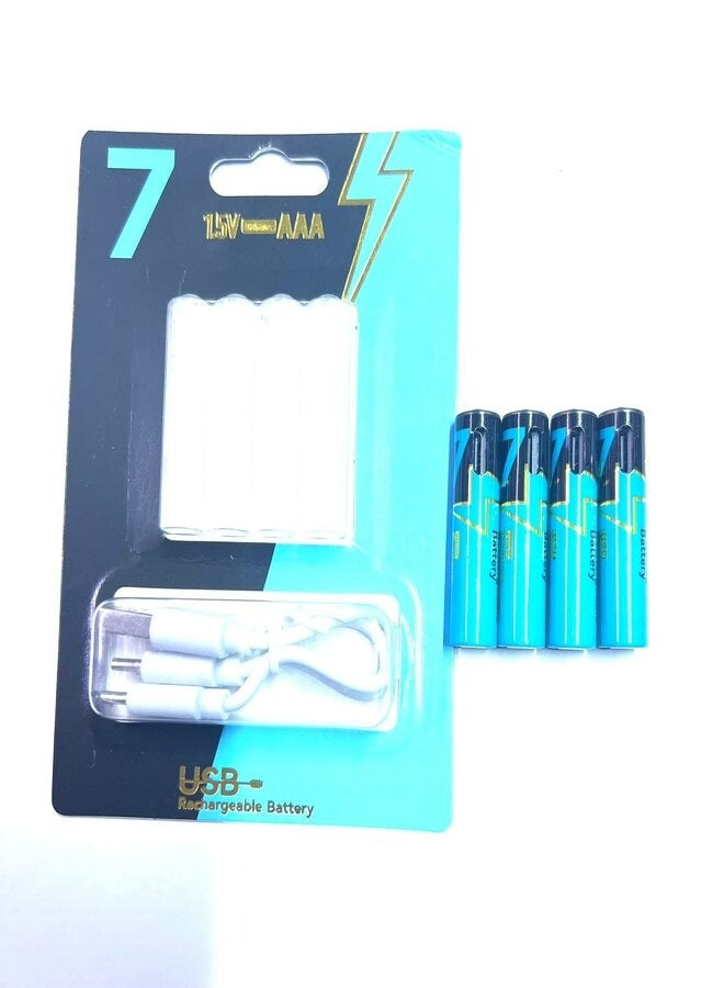 AAA USB Rechargeable Battery 1.5V 660 mWh 1000 Time  - Image 1