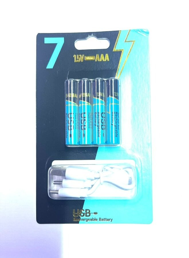 AAA USB Rechargeable Battery 1.5V 660 mWh 1000 Time  - Image 2