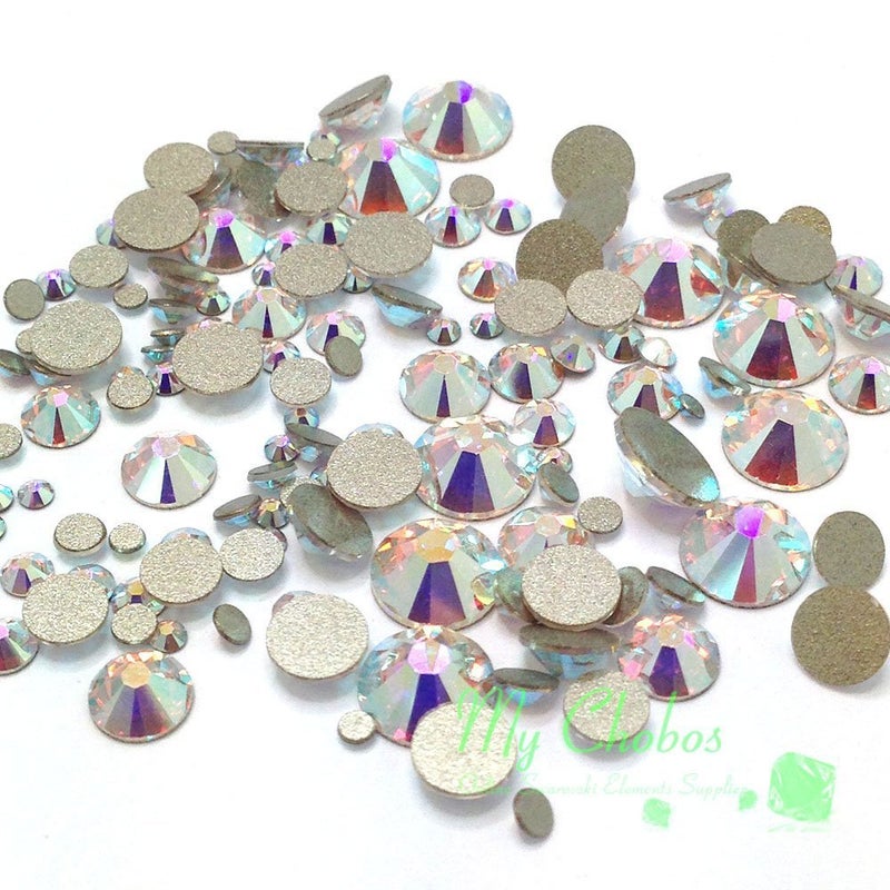 Swarovski 20582088 Crystal Nail Art Mixed Flatbacks Rhinestones Crystal AB 001 AB