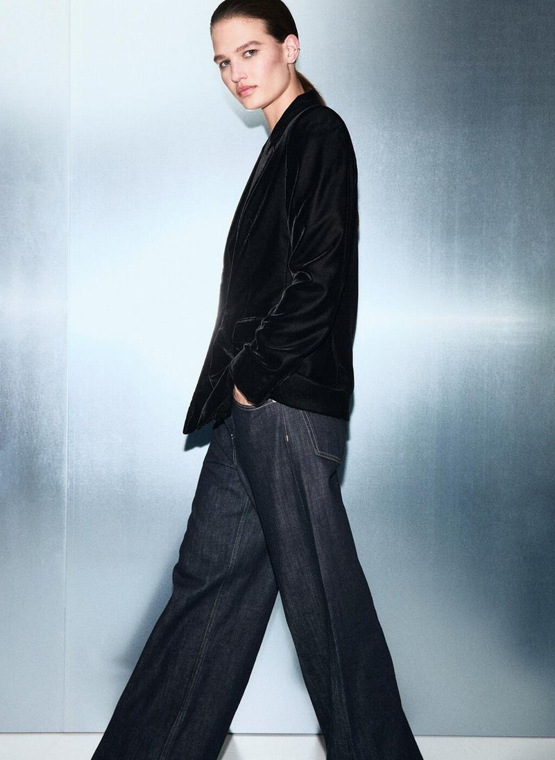 MANGO Double-breasted velvet jacket - Image 3