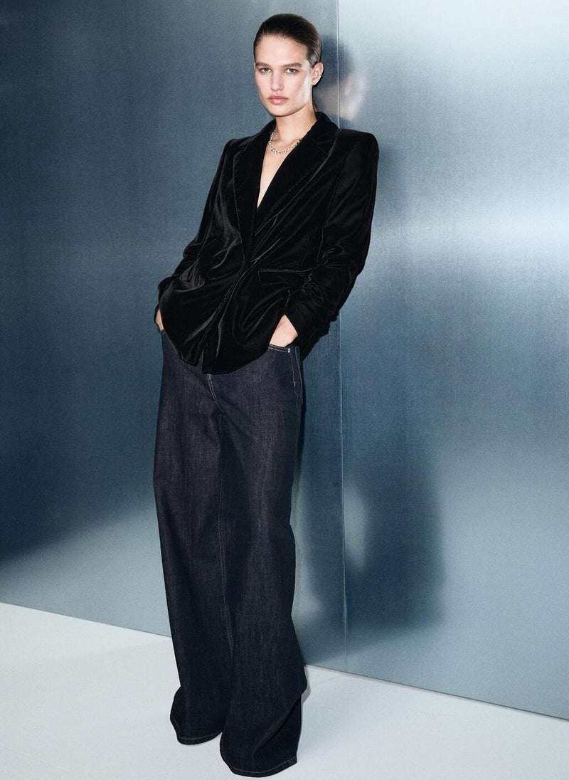 MANGO Double-breasted velvet jacket - Image 5