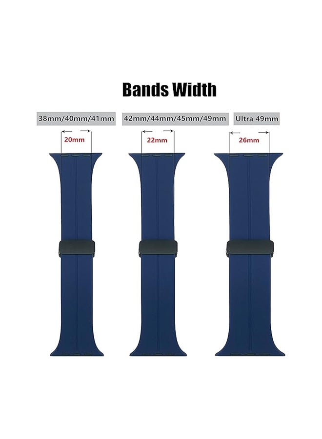 O Ozone Sport Band For Samsung Galaxy Watch 8 40mm/44mm/Classic 46mm , Soft Silicone Strap with Magnetic Buckle for Men Women-  Dark Blue - Image 3