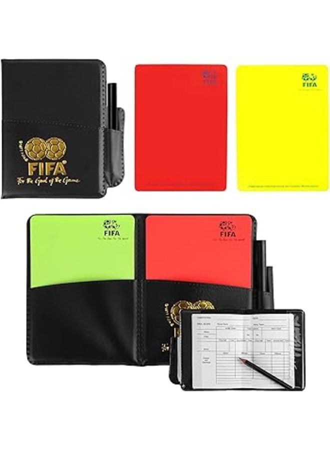 FIFA Football Referee Cards, Red and Yellow Referee Card, Referee Coaching Equipment, Referee Card, with Referee Notebook, Pencil, for Football Basketball Game Sports - Image 1