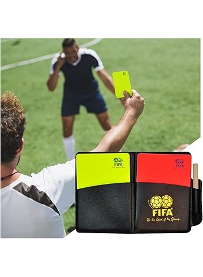 FIFA Football Referee Cards, Red and Yellow Referee Card, Referee Coaching Equipment, Referee Card, with Referee Notebook, Pencil, for Football Basketball Game Sports - Image 3