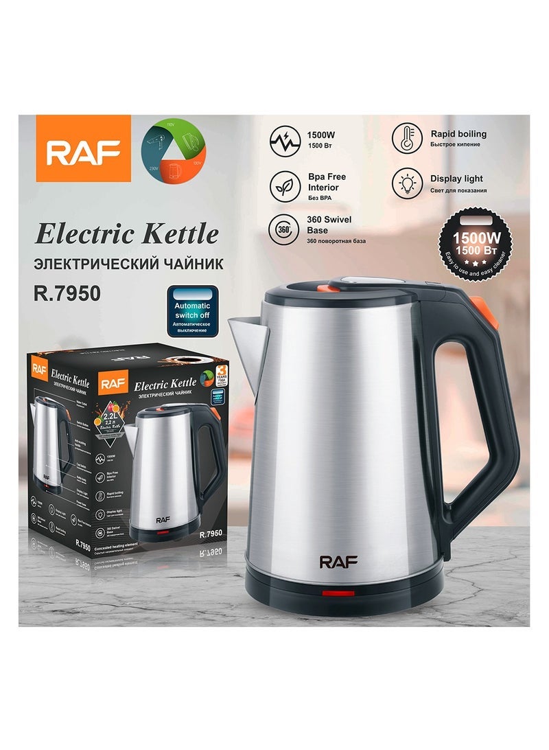 آر إيه أف غلاية منزلية من الفولاذ المقاوم للصدأ مع إيقاف تشغيل تلقائي بسعة 2.2 لتر - Image 2