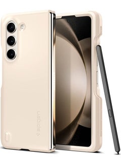Spigen Thin Fit P Samsung Galaxy Z Fold 5 Case Cover with S Pen Holder (S-Pen Not Included) - Pearled Ivory  - Image 1
