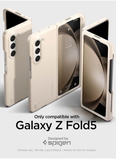 Spigen Thin Fit P Samsung Galaxy Z Fold 5 Case Cover with S Pen Holder (S-Pen Not Included) - Pearled Ivory  - Image 2