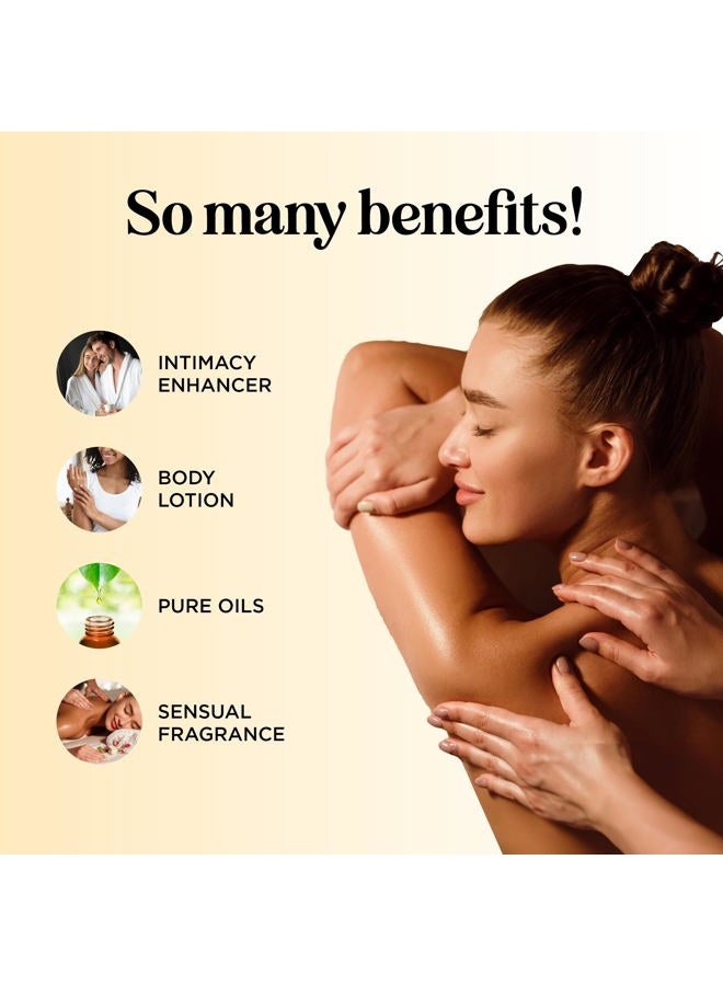 Maple Holistics Tropical Sensual Massage Oil for Couples - Complete Relaxation Full Body Massage Oil for Date Night with Smooth Gliding Coconut and Sweet Almond Oil with Mango Scent - Non GMO Gluten Free and Vegan - Image 3