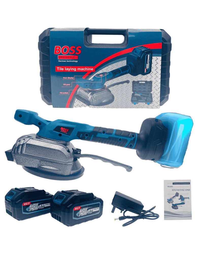 BOSS LIFE STYLE Tile Vibration Leveling Machine, Cordless Design Tile Laying Machine with German Technology, 2000-11000 r/min, Cordless Tile Vibrator, 80kg Adsorption, 148vf  - Image 1