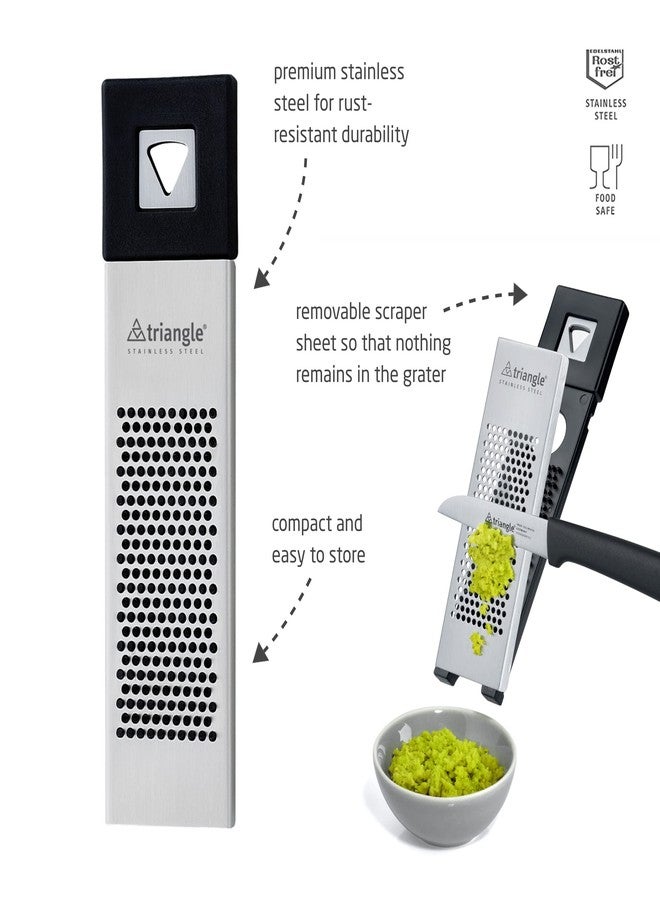 تريانجل مبشرة مثلثة الشكل - مصنوعة من الفولاذ المقاوم للصدأ فائق الحدة مع وعاء تجميع قابل للإزالة من النايلون لبشر سهل ونظيف - تصميم صغير الحجم - آمنة للغسل في غسالة الأطباق - Image 4