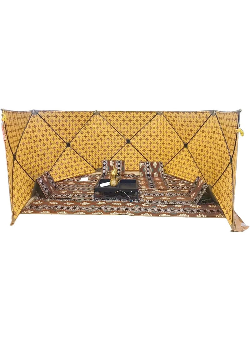 CAMPING FAMILY Folding Camping Desert Wind Screen Wall Pop Up Garden Yard Windbreaker 7.25M - Image 1
