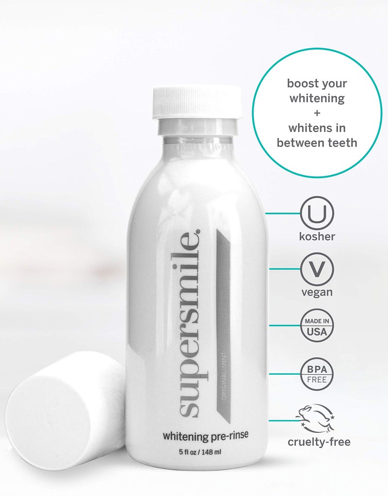 Supersmile Whitening Pre-Rinse, Clinically Formulated Pre-Brush Dental Mouthwash, Original Mint, 5 Fl Oz - Image 3
