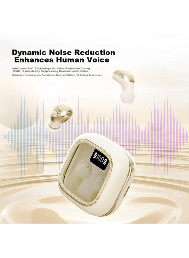 Sansui W42 [sleep] Bluetooth Earphones, Wireless In-ear For Sleeping, Comfortable Fit, Sleep Aid, True Wireless Smart Noise Cancellation, White - Image 4