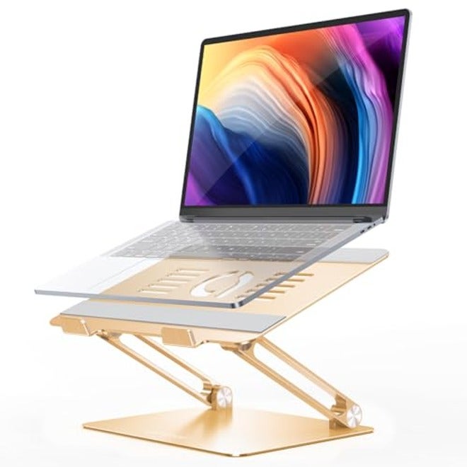 Lamicall Aluminum Laptop Stand - Adjustable Ergonomic Riser for 10-17.3" Notebooks (MacBook, Dell, HP, Lenovo)