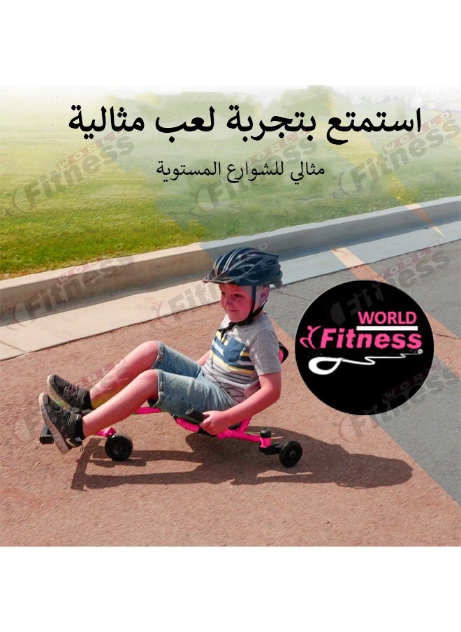 Fitness World دراجة سكوتر ويف رولر ثلاثية العجلات ودراجة للركوب مع مقعد مريح للأطفال  - Image 5
