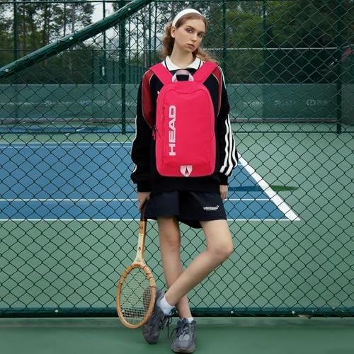 HEAD Waterproof Gym Backpack for Women, Medium Sport Backpack for Hiking/Fitness/Travel/Daily, College Laptop Bag for 15.6 inch Notebook,Red - Image 2