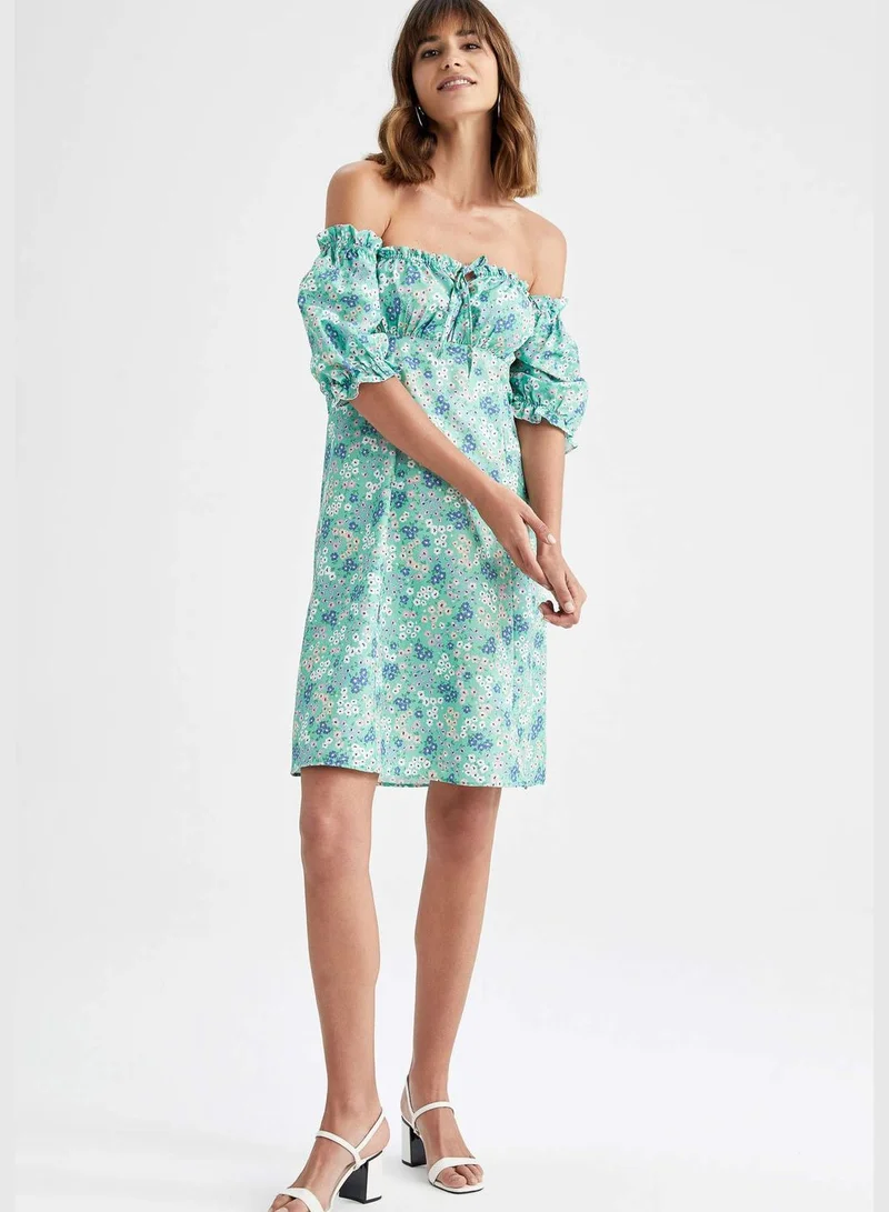 DeFacto Woman A-Line Short Sleeve Woven Dress