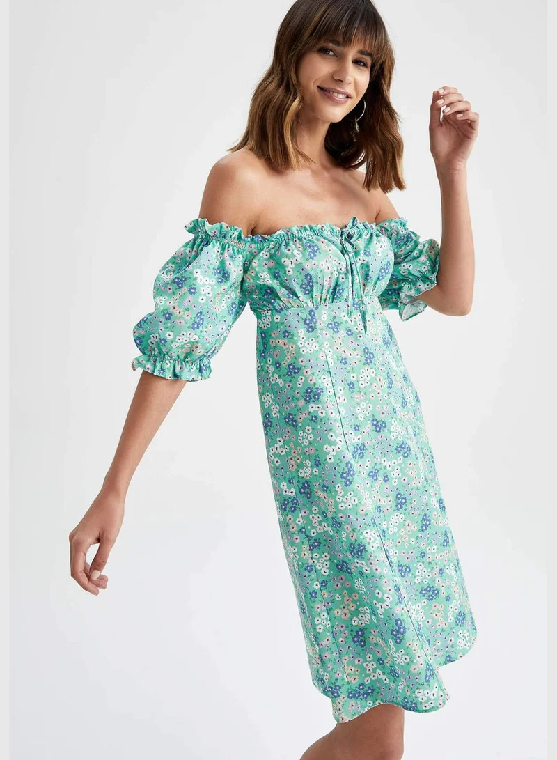 DeFacto Woman A-Line Short Sleeve Woven Dress
