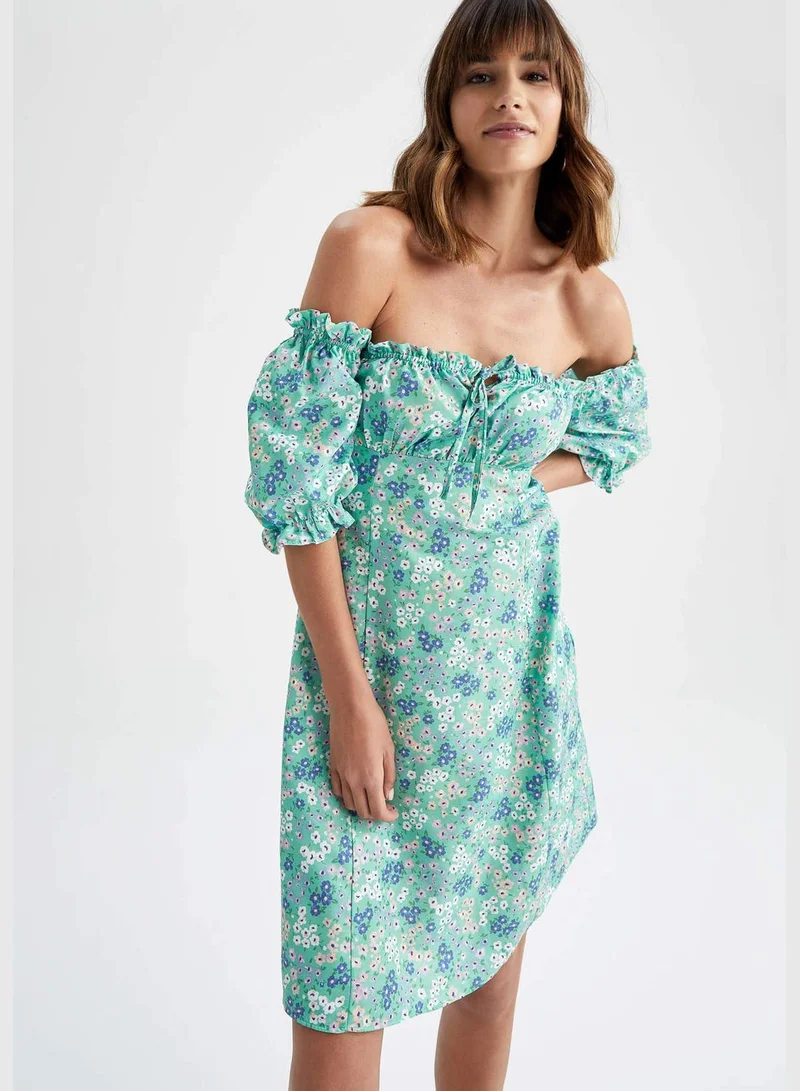 DeFacto Woman A-Line Short Sleeve Woven Dress