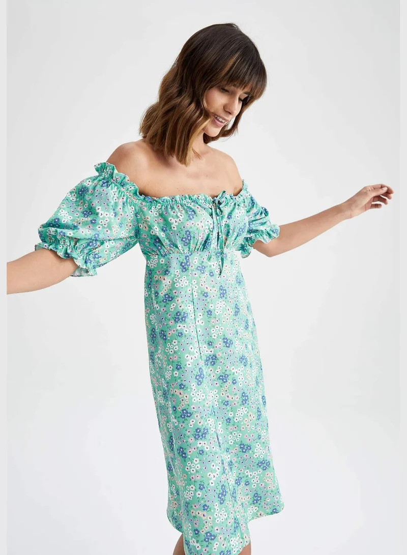 DeFacto Woman A-Line Short Sleeve Woven Dress