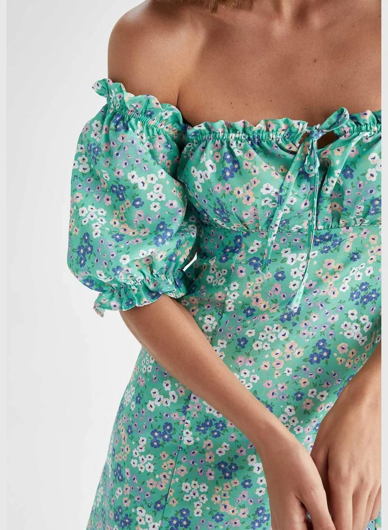 DeFacto Woman A-Line Short Sleeve Woven Dress