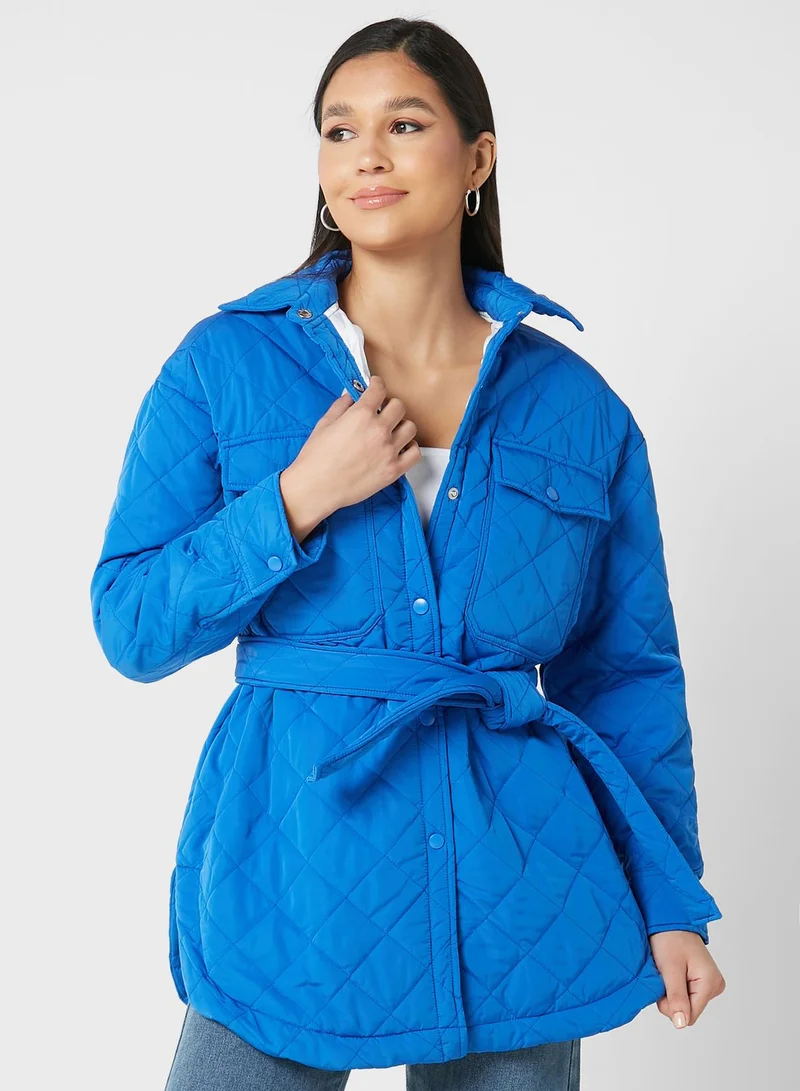 Ginger Belted Padded Coat